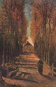 Avenue of Poplars in Autumn (nn04) Vincent Van Gogh